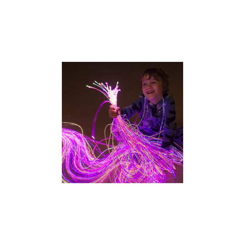 Luminea UV Fiber 2m Glow in The Dark Cable - High Visibility Charging Cord for Night Use, Outdoor Adventures & Emergency Lighting