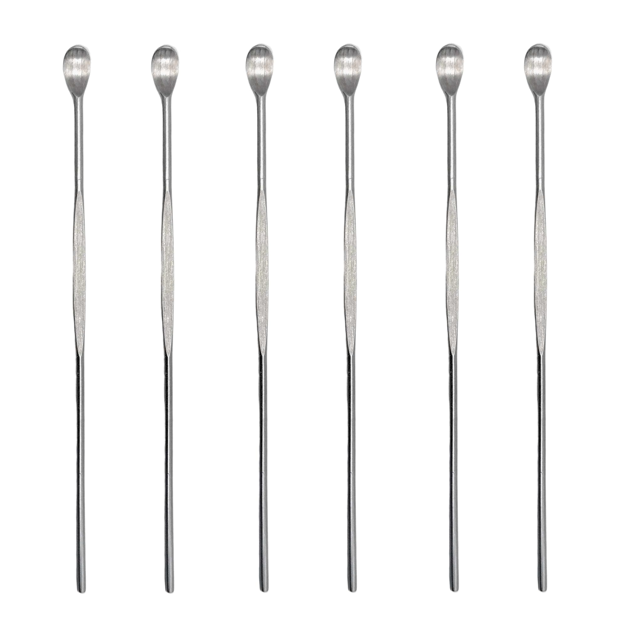 6-Piece Stainless Steel Wax Carving Tool Set - Silver Wax Concentrate Spoons for DIY Candles, Soap Making & Nail Art (Model 399959287) - Perfect for Candle Makers, Soap Crafters & Nail Technicians