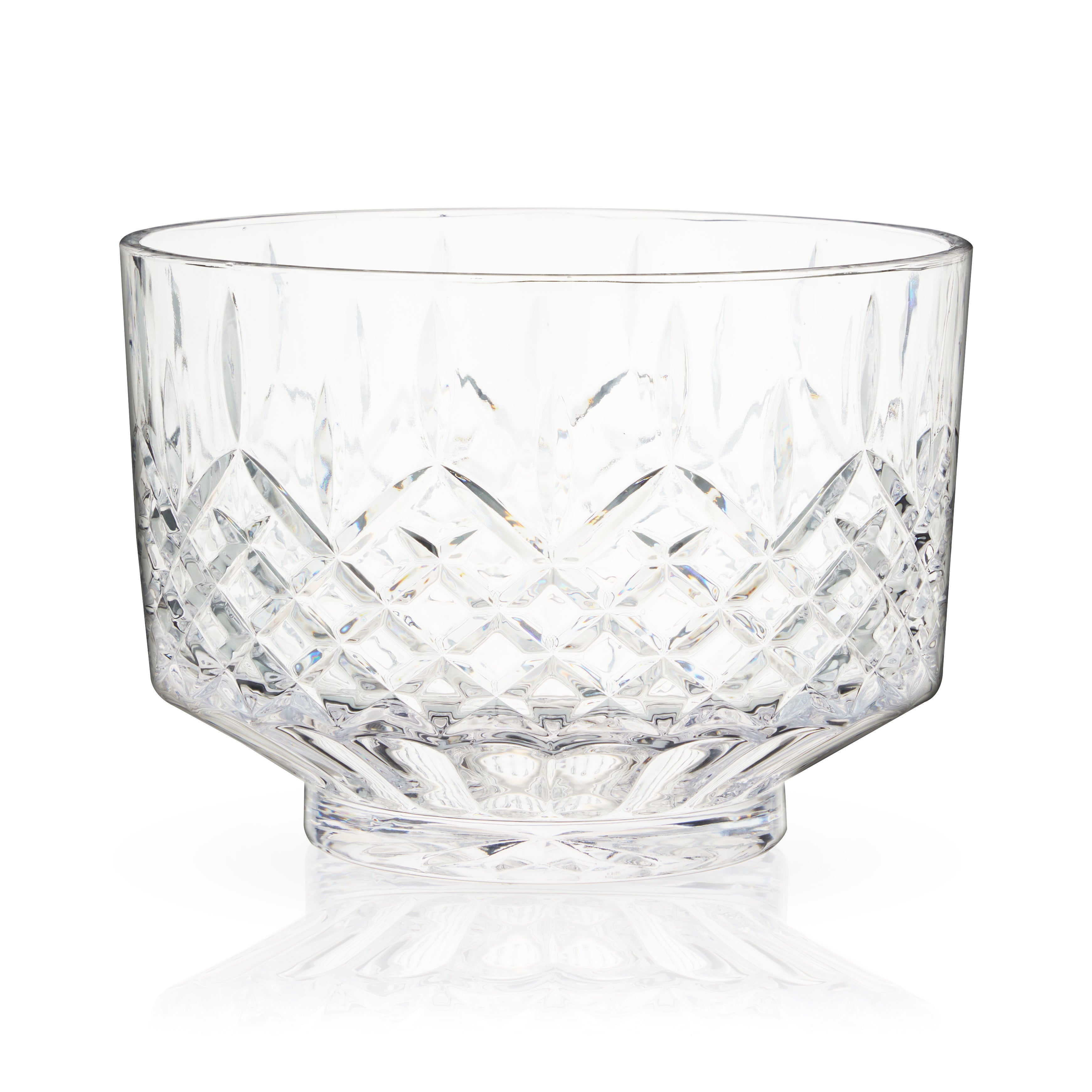 Admiral Crystal Punch Bowl Set - Elegant Glass Serving Bowl for Parties, Weddings & Special Events - Perfect for Cocktails, Mocktails & Beverages