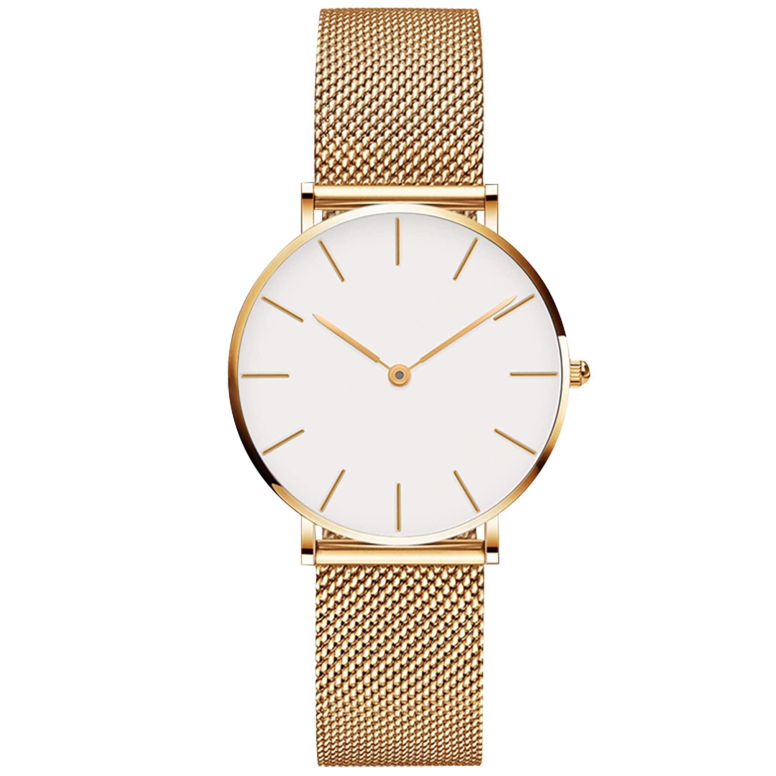 RORIOS Women's Waterproof Analog Quartz Watch - Minimalist Stainless Steel Strap Ultra-Thin Wristwatch for Women & Girls | Perfect for Office, Party & Everyday Fashion