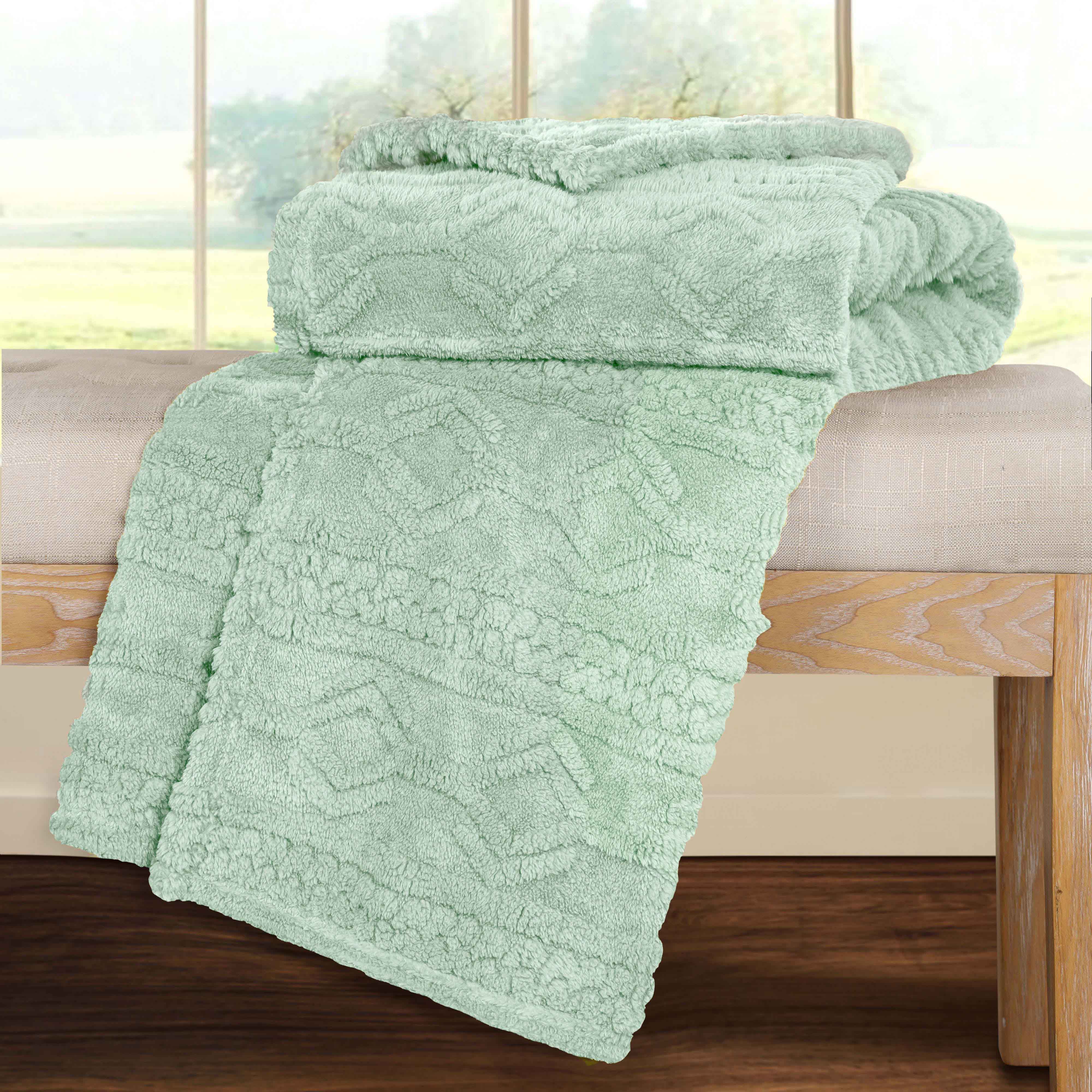 Arctic Boho Jacquard Plush Fleece Blanket - Ultra Soft & Warm Winter Throw for Couch, Bed, Sofa - Perfect for Home Decor, Cozy Nights & Gift Giving