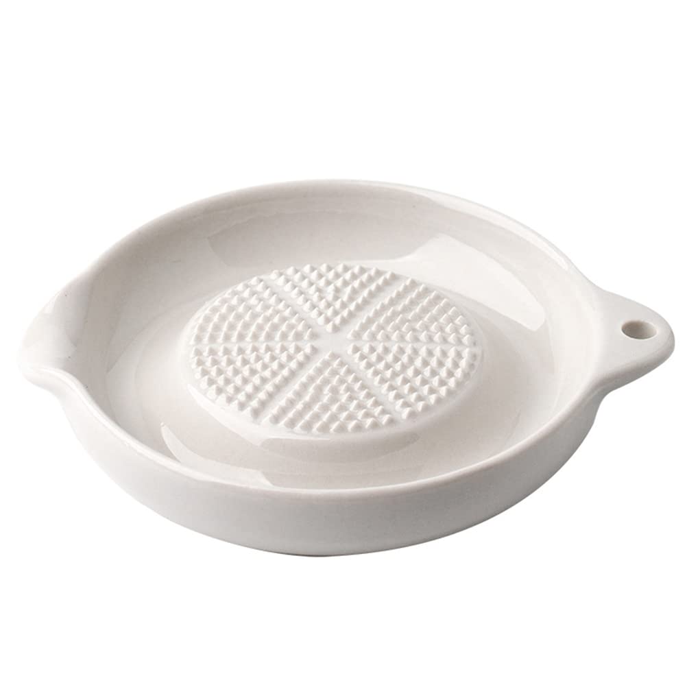 Premium Ceramic Grater Plate for Garlic, Onion & Cheese - Multipurpose Kitchen Tool for Cooking, Baby Food Prep & Meal Garnishing | Durable Porcelain Grinder for Easy Food Preparation & Healthy Eating