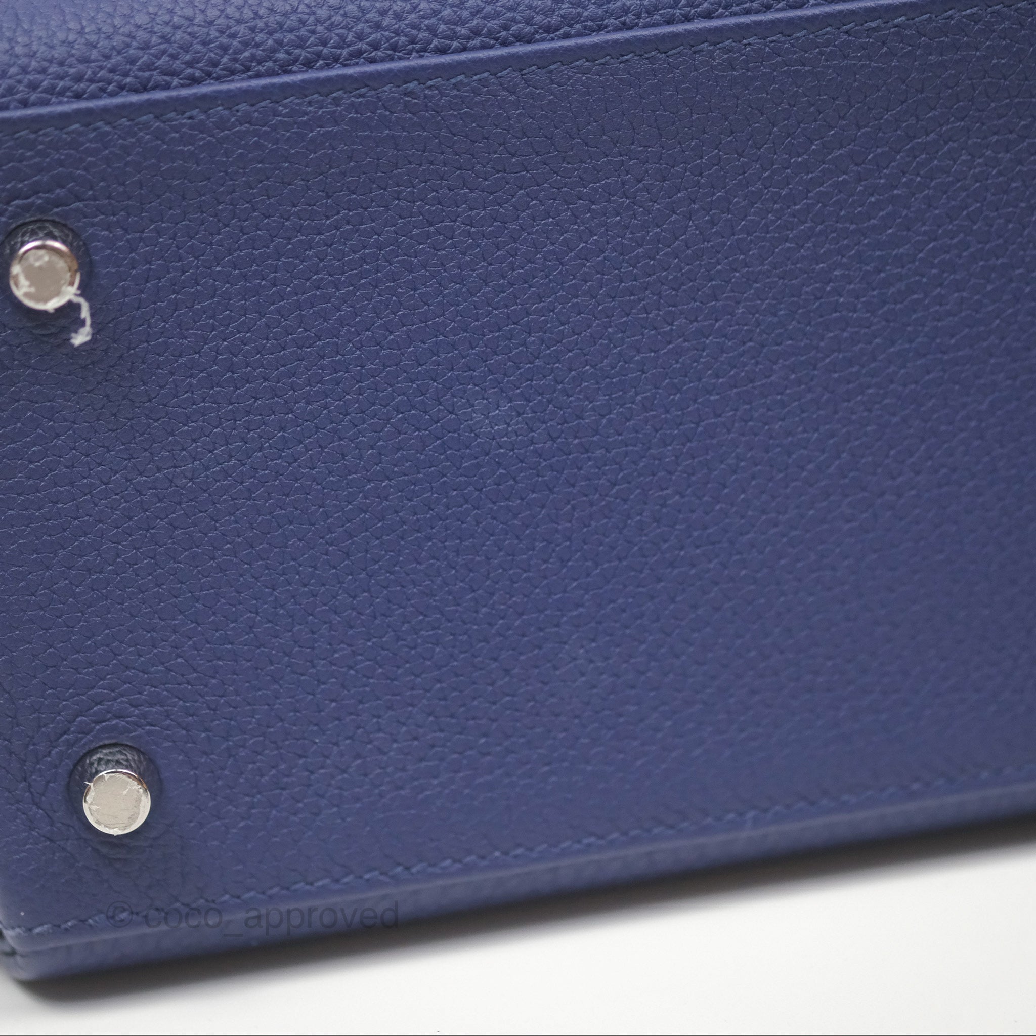 Authentic Hermès Kelly 32 Retourne Touch Bleu Encre Crocodile Leather Bag with Palladium Hardware - Luxury Handbag for Women, Perfect for Office, Dinner Parties & Special Occasions