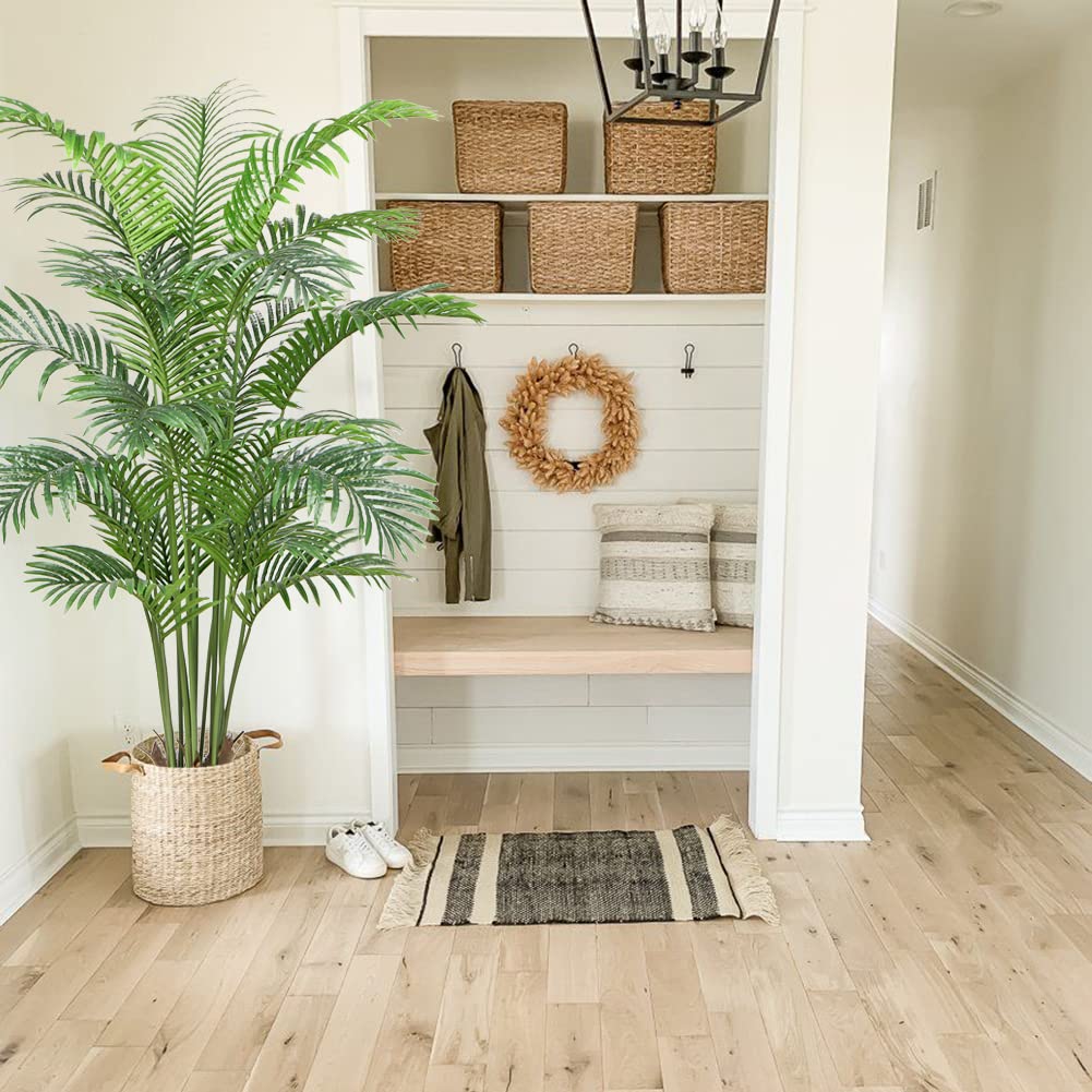 7FT Artificial Areca Palm Tree with 21 Trunks - Real Touch Faux Tropical Plant in Pot for Indoor & Outdoor Decor - Perfect for Home, Office, Living Room, Patio, and Garden Landscaping