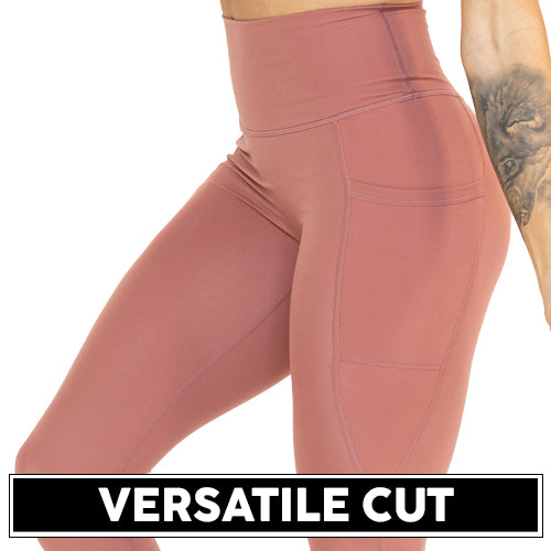 High Waist Yoga Leggings for Women - Soft Stretchy Workout Pants | Blush Pink | Perfect for Gym, Running & Lounge Wear