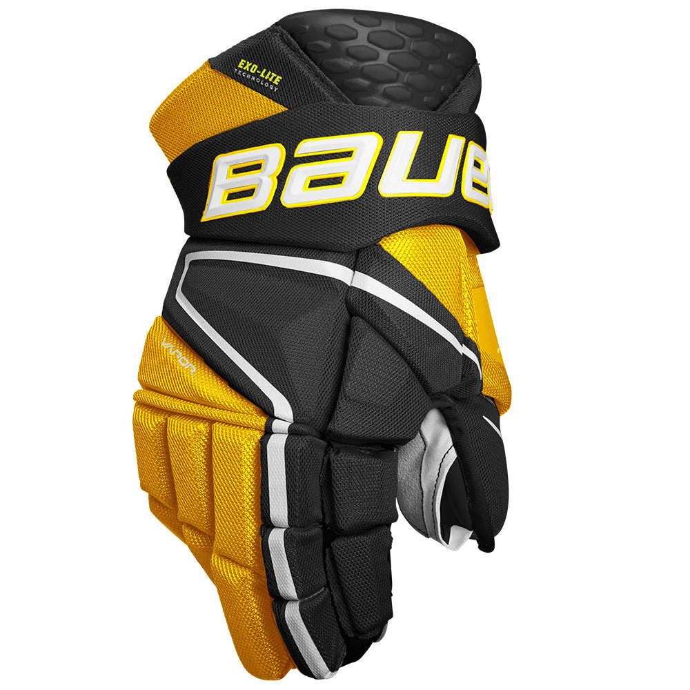 Bauer Vapor HyperLite Senior Ice Hockey Gloves - Lightweight Protective Gear for Hockey Players - Perfect for Games & Practice Sessions