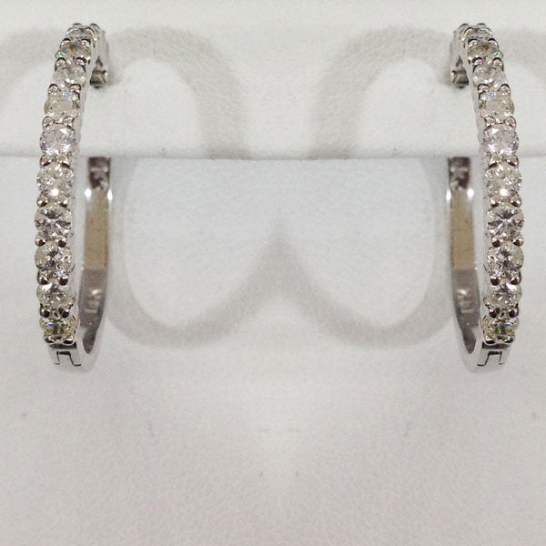 14K White Gold Diamond Stud Earrings for Women - Elegant & Timeless Jewelry Gift for Anniversary, Wedding, or Special Occasion