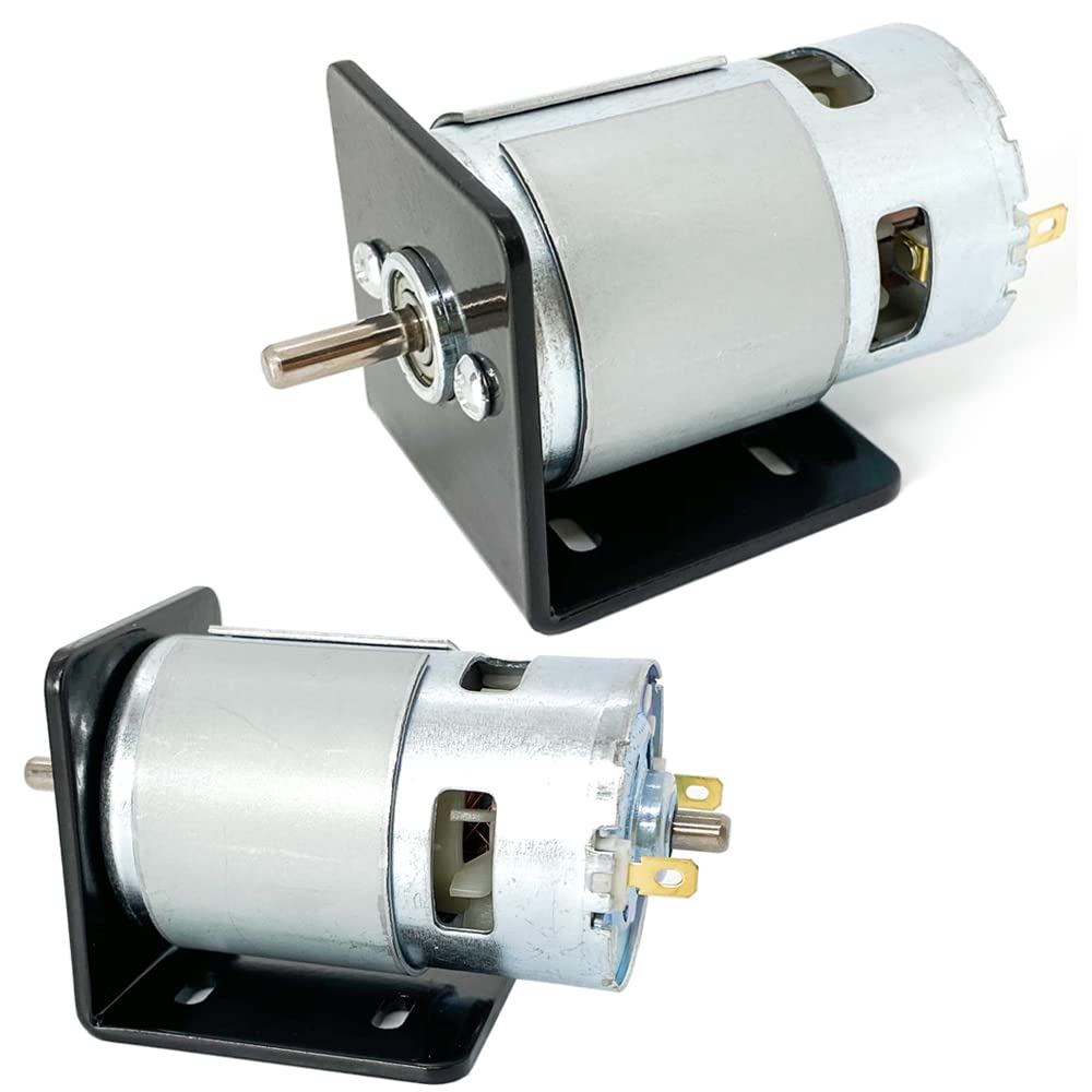 12V-24V 775 DC Motor 6000-12000 RPM High Torque Low Noise Electric Motor with Bracket - Double Ball Bearing for DIY Power Tools, Mini Angle Grinder, Table Saw, Drill - Perfect for Home Workshop & Industrial Applications