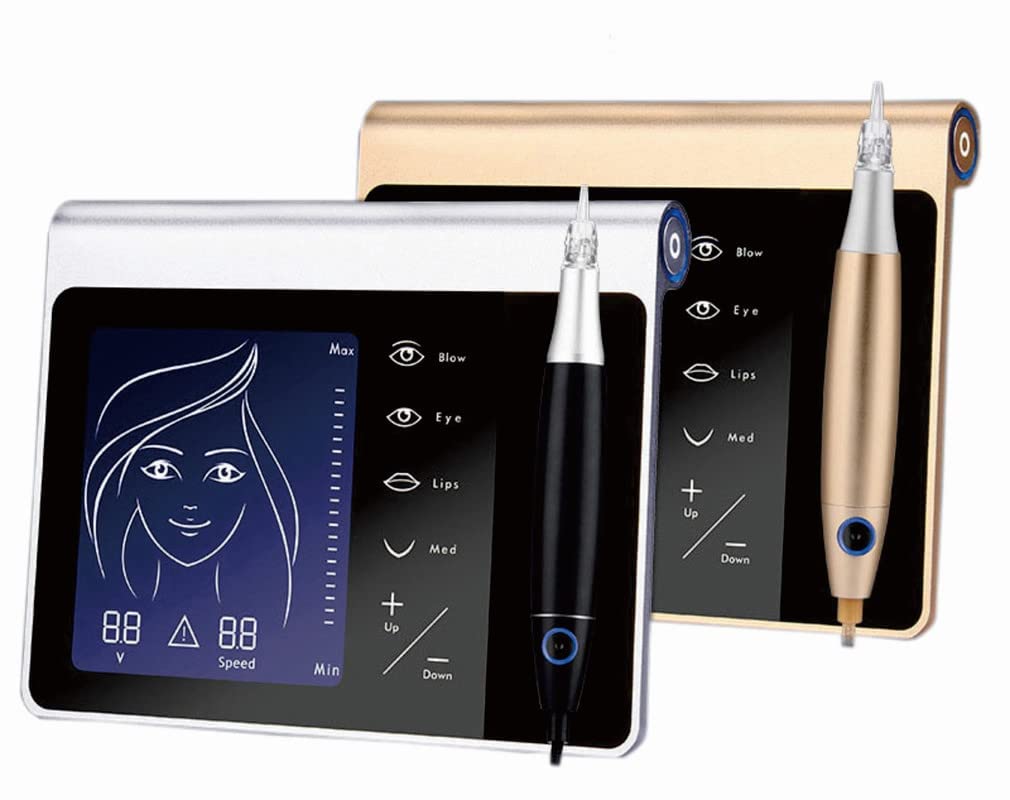 4Beauty Professional Permanent Makeup Machine - Digital Touch Screen PMU Tattoo Device for Eyebrows, Lips & Eyeliner | Salon & Home Use Beauty Equipment