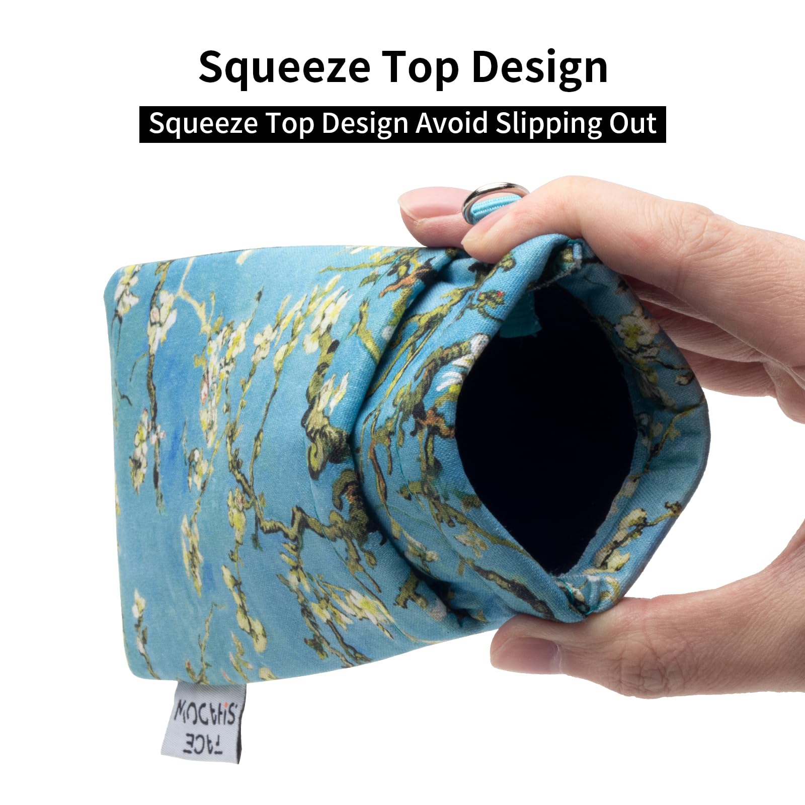Soft Squeeze Top Eyeglass Case for Women & Men - Double Glasses Holder with Cleaning Cloth - Perfect for Travel, Office & Daily Use