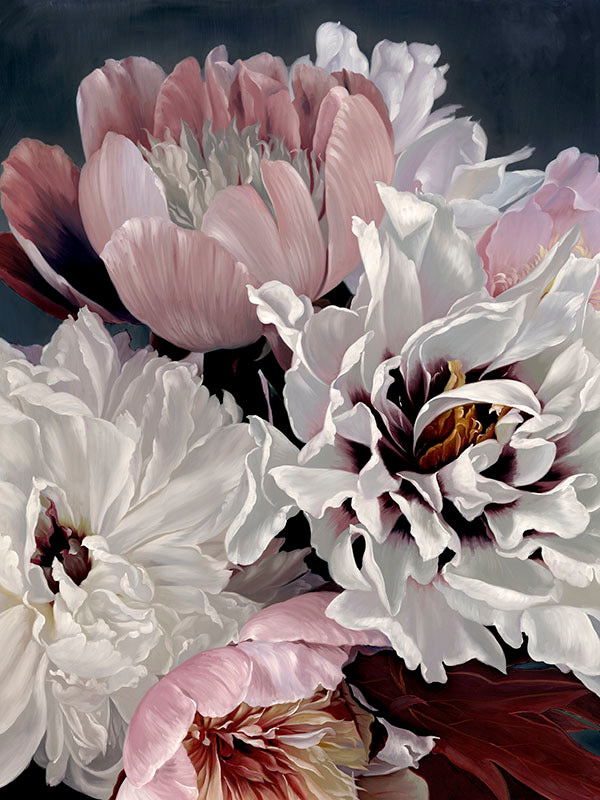 Fleur Canvas Art Print - Handmade Floral Wall Decor for Living Room, Bedroom & Office - Perfect for Home & Office Decoration