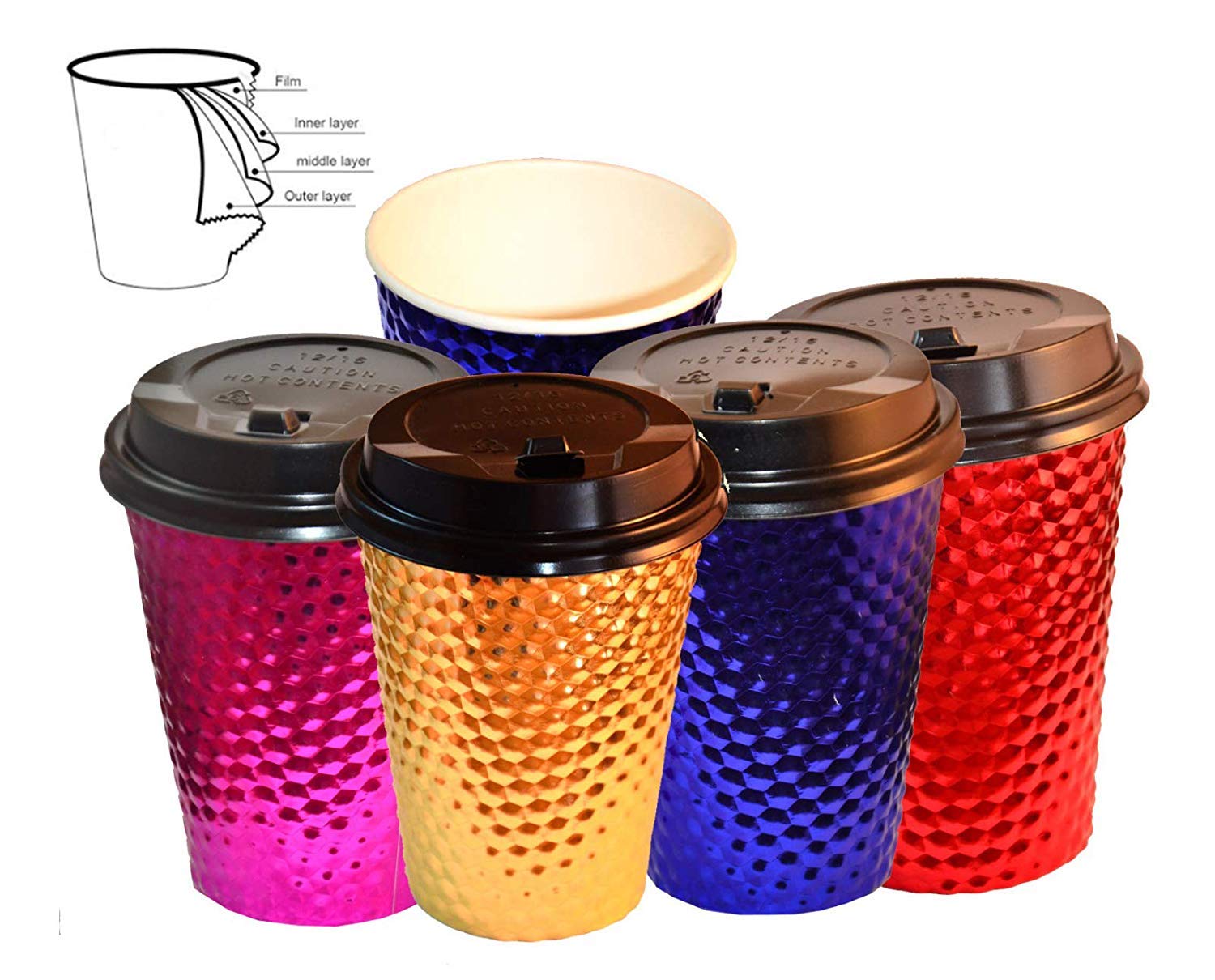 24 Pack Disposable Glow Stick Party Cups - 18 oz Mixed Color Plastic Cups for Birthday, Wedding, Rave & Nightclub Events - Fun Glowing Drinkware for Pool Parties, Concerts & Halloween Celebrations