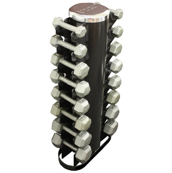 Troy 3 25 lb Hex Dumbbell Set with Storage Rack - Perfect for Home Gym, Strength Training & Weightlifting Workouts
