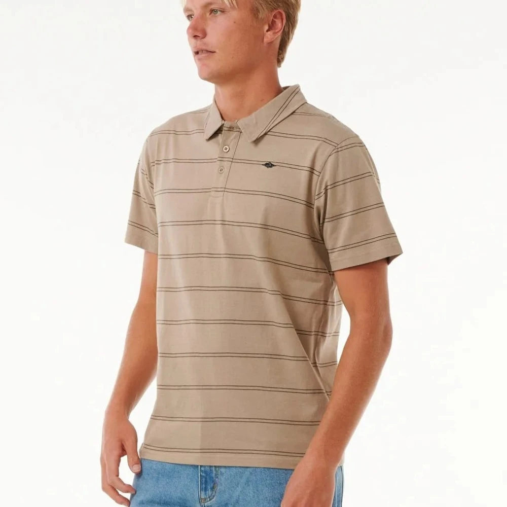 Rip Curl Men's Classic Stripe Polo Shirt - Comfortable & Stylish Casual Wear for Beach, Golf & Outdoor Activities