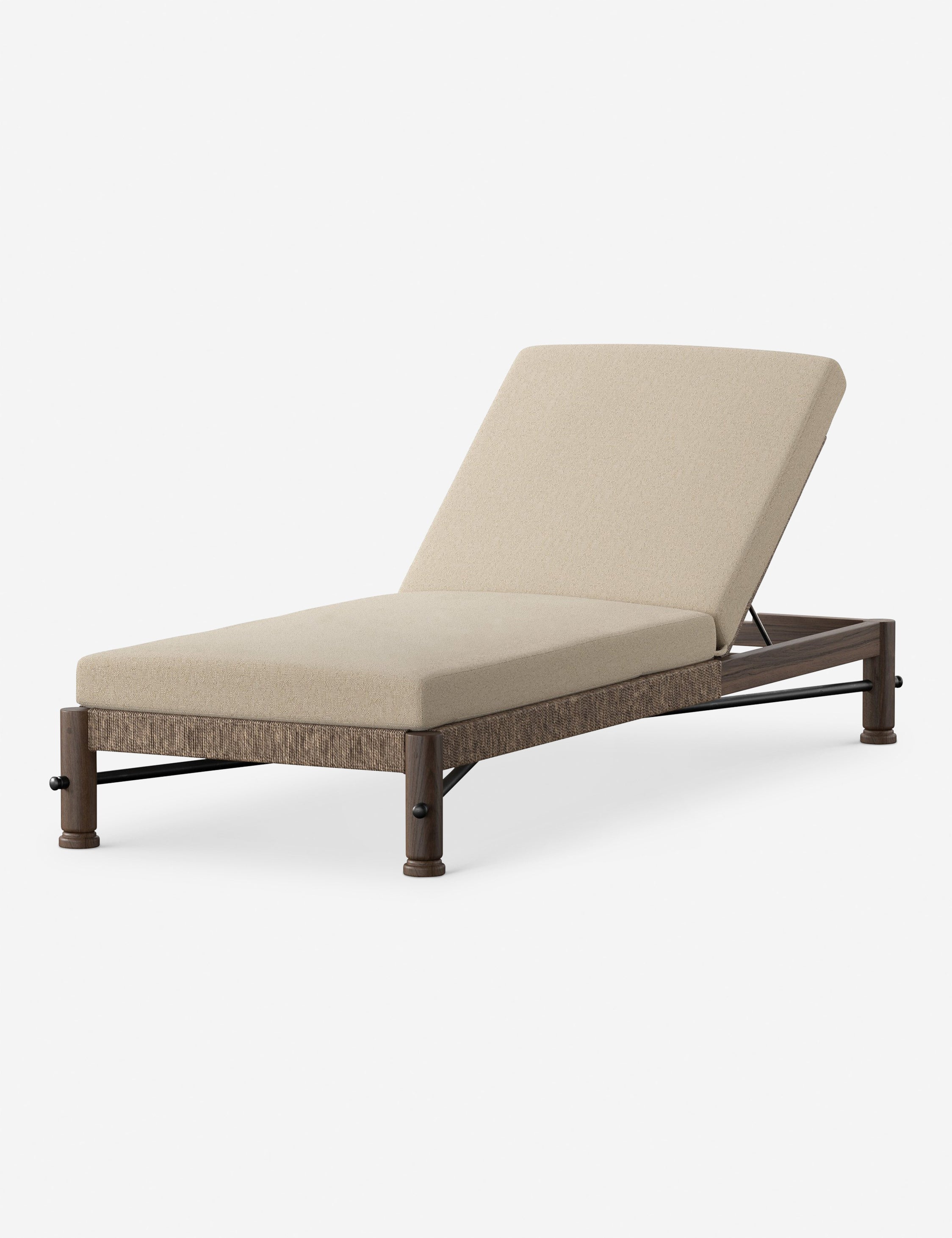 Finnegan Indoor Outdoor Chaise Lounge Chair by Amber Lewis x Four Hands - Perfect for Patio, Poolside & Living Room Relaxation