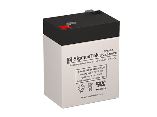 SigmasTek 6V 4.5AH F1 Terminal Replacement Battery for Philips Monitor M3921A M3922A M3923A M3924A - Long-Lasting Power Supply for Medical Equipment & Industrial Displays