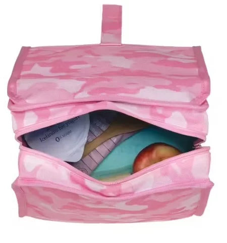PackIt Freezable Lunch Bag - Insulated Cooler for Work, School & Picnics | Leak-Proof & Reusable | Pink Camo Design | Perfect for Kids & Adults