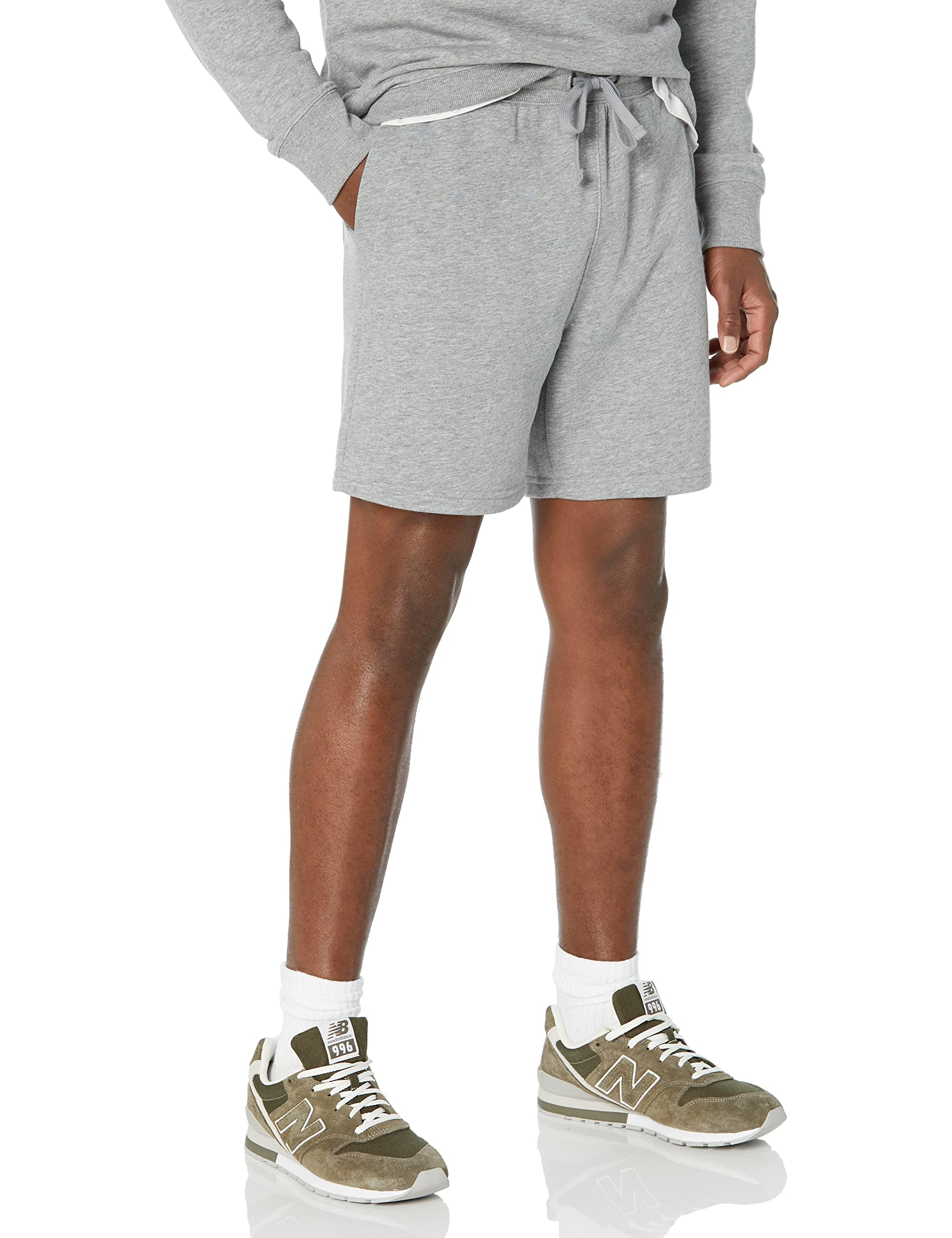 Amazon Essentials Men's Lightweight French Terry Shorts - Comfortable Casual Lounge Shorts for Men (Big & Tall Sizes Available) - Perfect for Home, Gym, and Summer Outdoor Activities