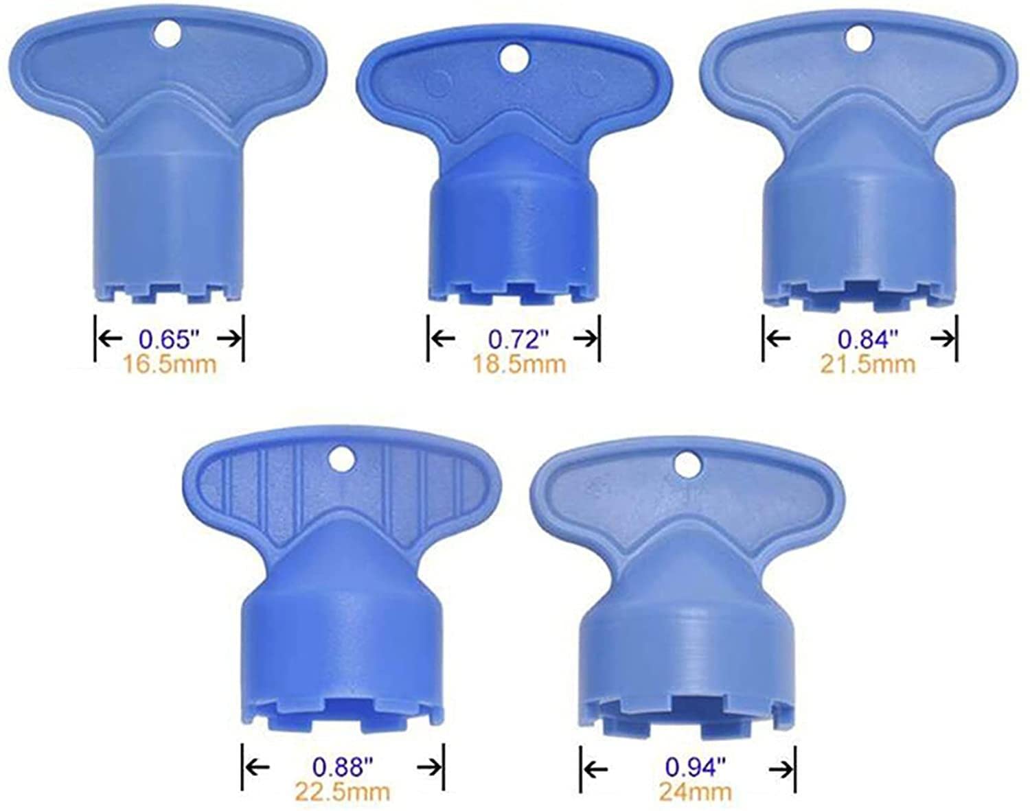 5-Pack Faucet Aerator Removal Wrench Tool - Universal Kitchen Sink Aerator Key for Easy Installation & Maintenance - Perfect for Home Plumbing Repairs & DIY Projects