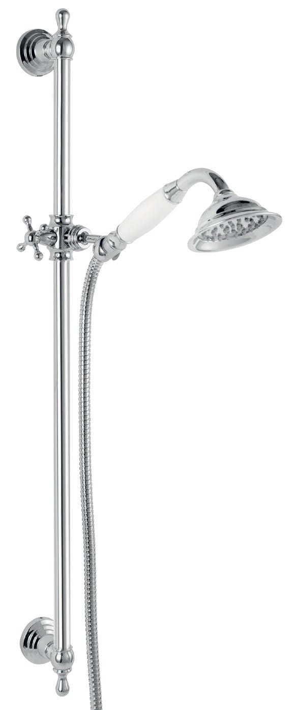Vintage Style Shower Set - Adjustable Hand Shower, Wall Mount Bar & Flexible Hose for Bathroom Renovation | Perfect for Retro Bathroom Decor, Guest Bathrooms & Spa-Like Shower Experience