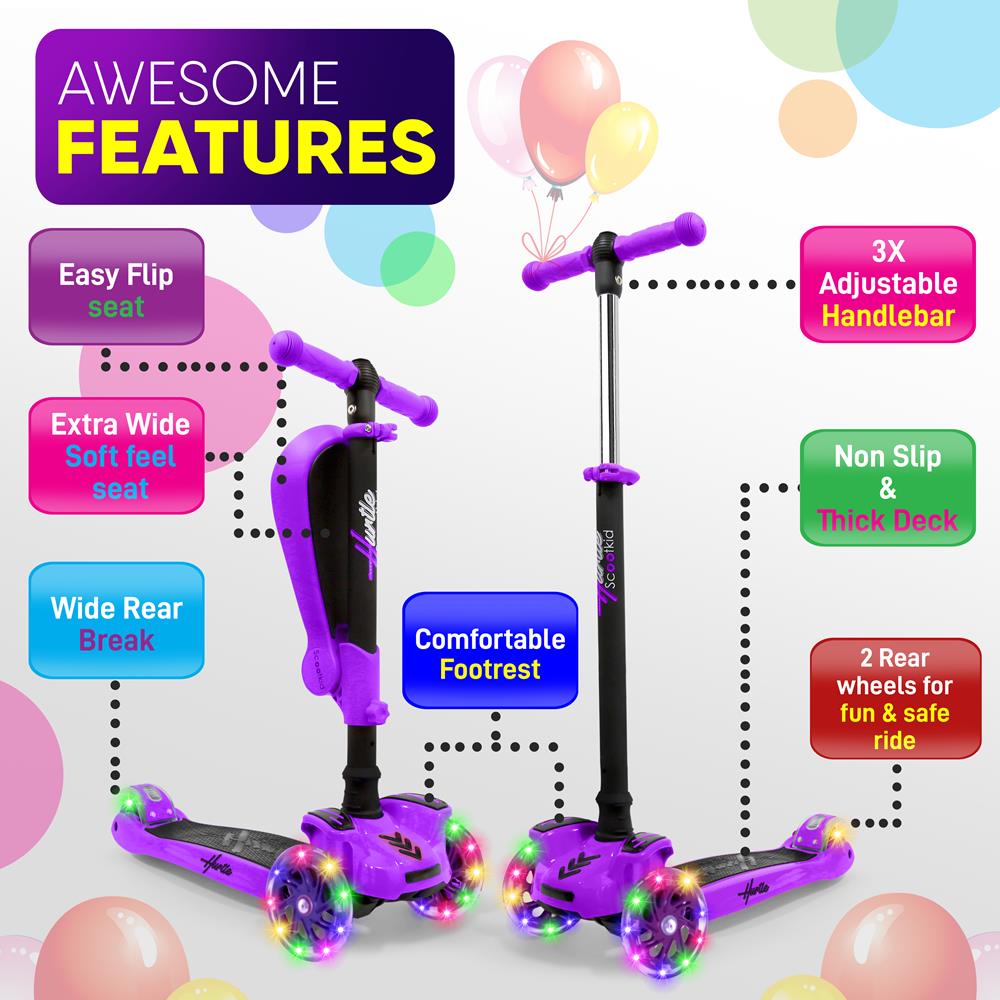 Best Mini Kids Toy Scooter for Ages 3-6 - Lightweight & Foldable Toddler Scooter with LED Wheels | Perfect for Outdoor Play, Park Rides & Backyard Fun