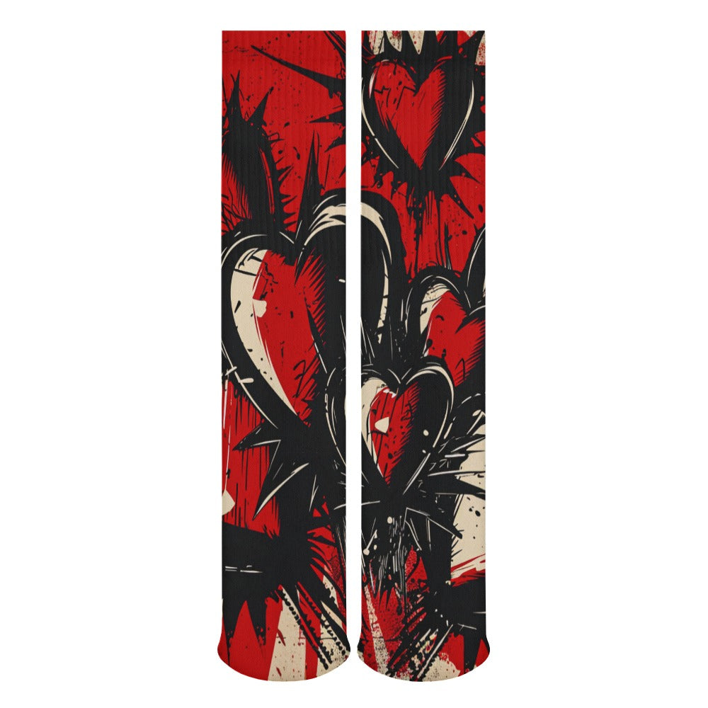 Punk Hearts Breathable Stockings (5 Pack) - Comfortable & Stylish Tights for Women, Perfect for Daily Wear, Parties, and Cosplay