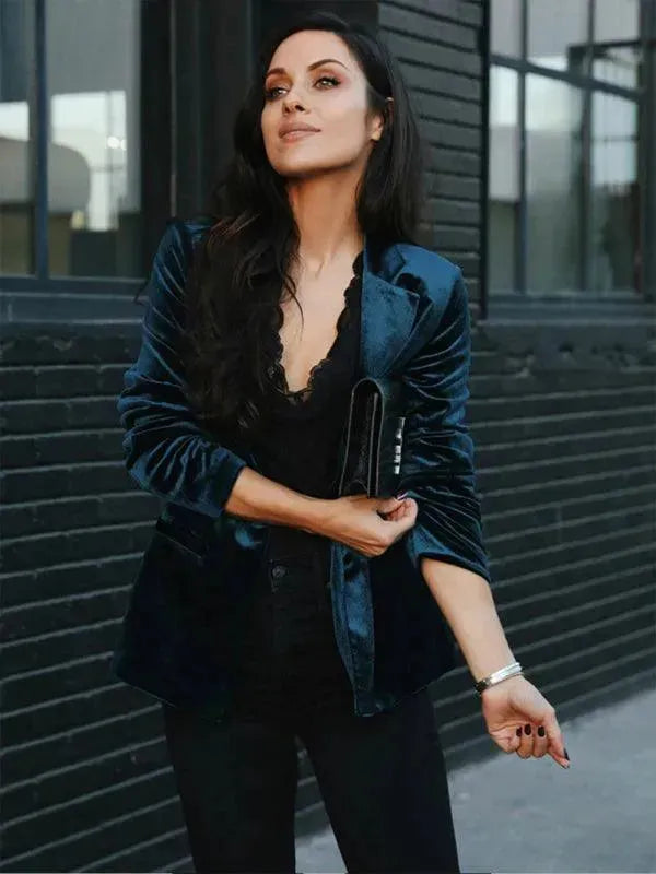 Women's Slim Velvet Blazer Jacket for Work & Casual Wear | Elegant Office Outfit & Evening Party Blazer