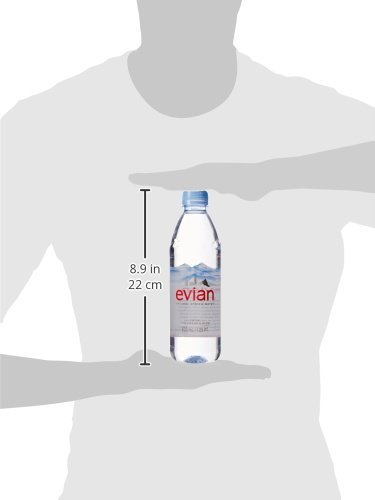 Evian Natural Spring Water 500ml (16.9 oz) Bottles - Pack of 48 (2 Cases x 24) | Premium Naturally Filtered Mineral Water | Perfect for Office, Gym, Travel & Emergency Hydration