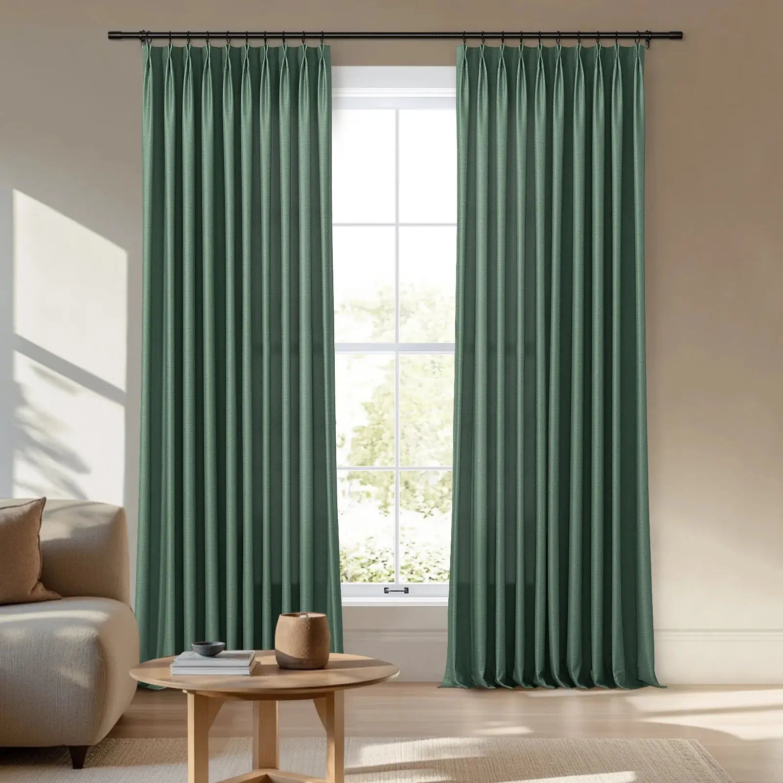 Luxury Veda Luster Cotton Velvet Pleated Curtains - Blackout Drapes for Living Room, Bedroom & Home Decor | Soft & Elegant Window Treatments for Enhanced Privacy & Light Control
