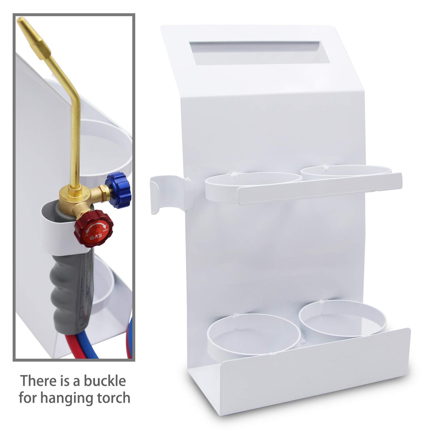 **Oxygen MAPP Torch Kit with Pressure Gauge, Tank Stand, Safety Glasses & Flint Lighter – Perfect for Welding, Soldering & Metal Cutting (Gas Cylinders Not Included)**