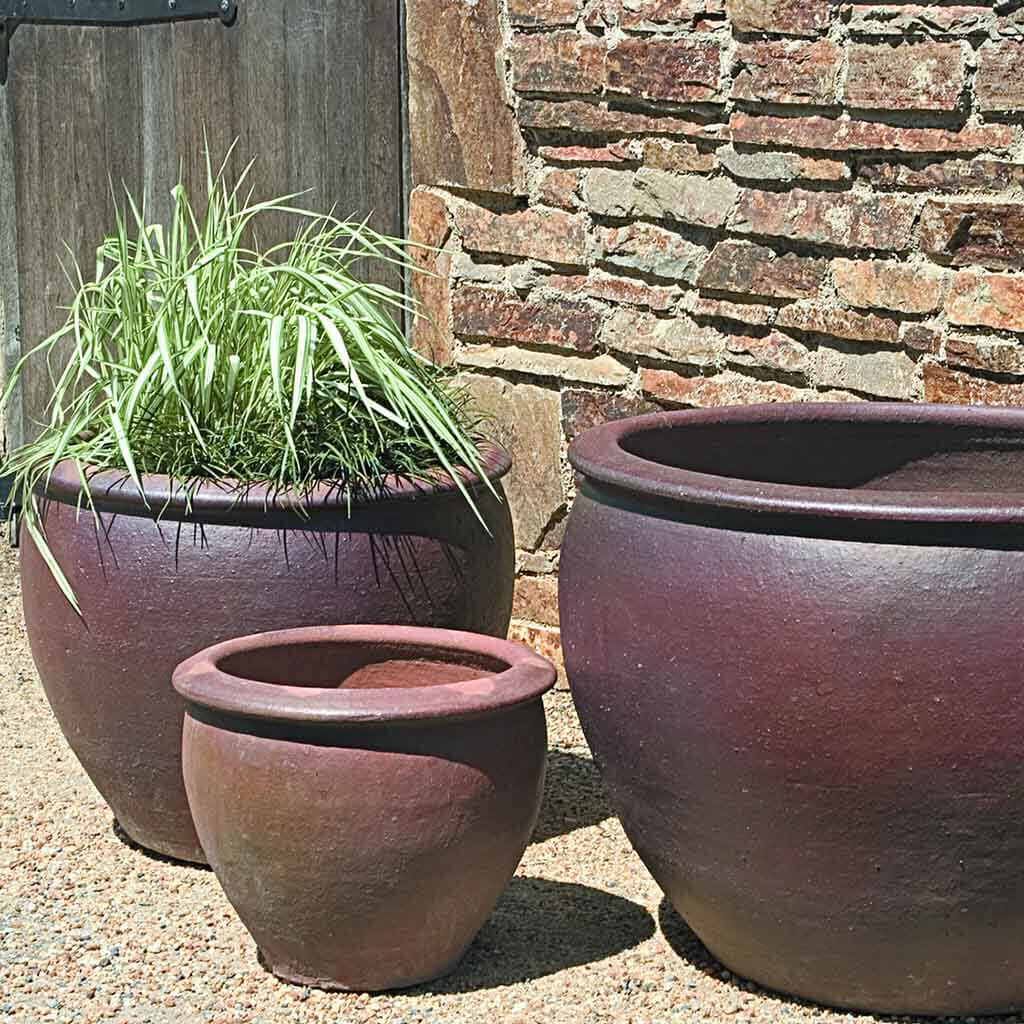 Campania International Tron Cao Pot Set of 3 - Handcrafted Earthenware Cooking Pots for Stews, Soups & Slow Cooking | Durable & Stylish for Kitchen & Dining