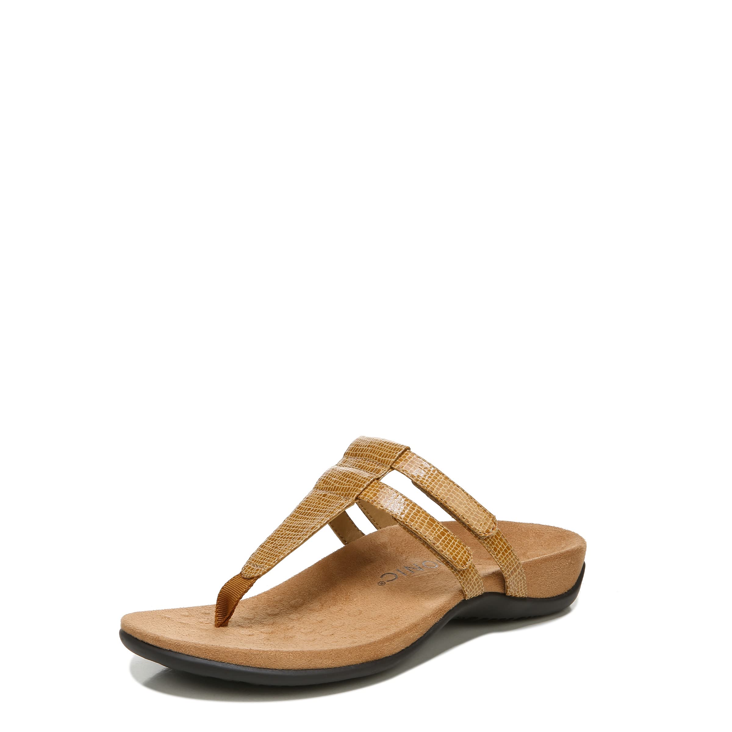 Vionic Elvia Women's Adjustable Slip-On Orthotic Sandals - Arch Support Comfort for Walking, Travel & Everyday Wear