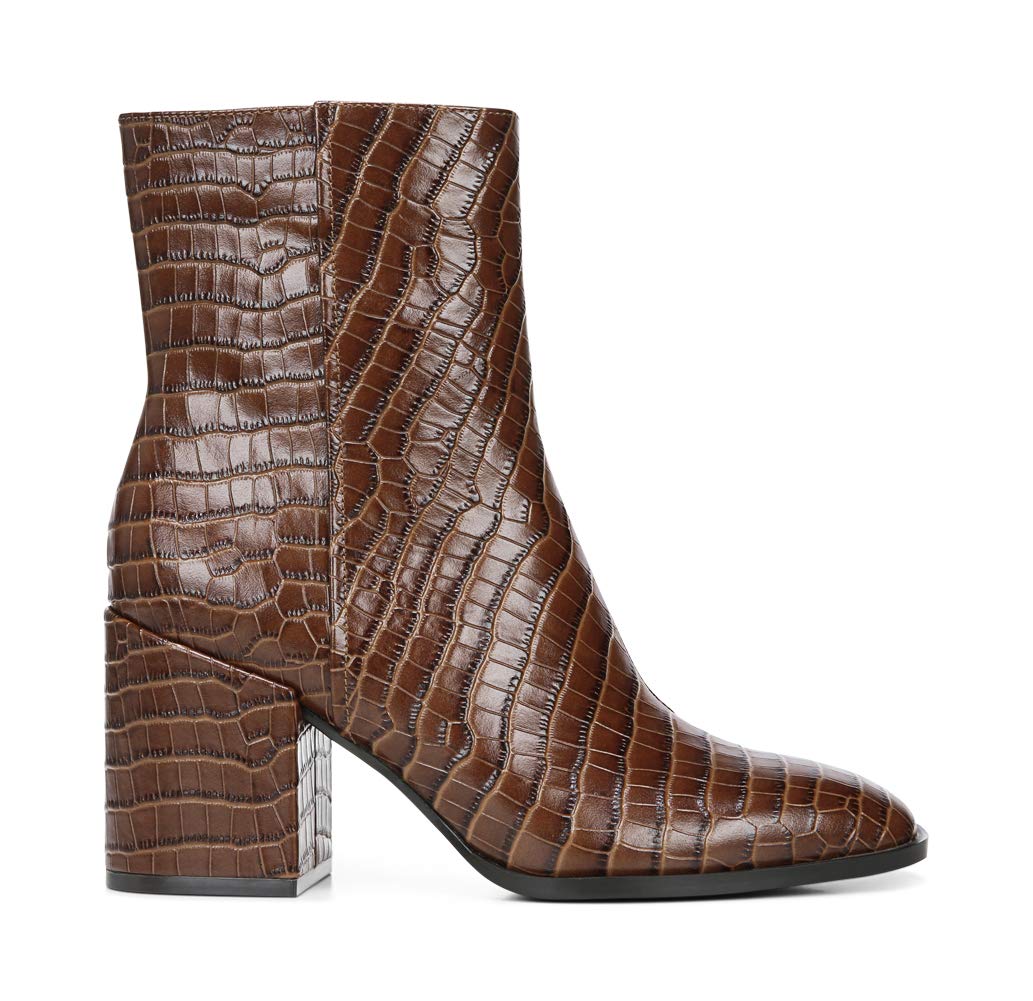 Vionic Harper Women's Ankle Boots - Comfortable Brown Leather Booties for Women Size 10 Medium | Perfect for Work, Casual Outfits & Fall Fashion