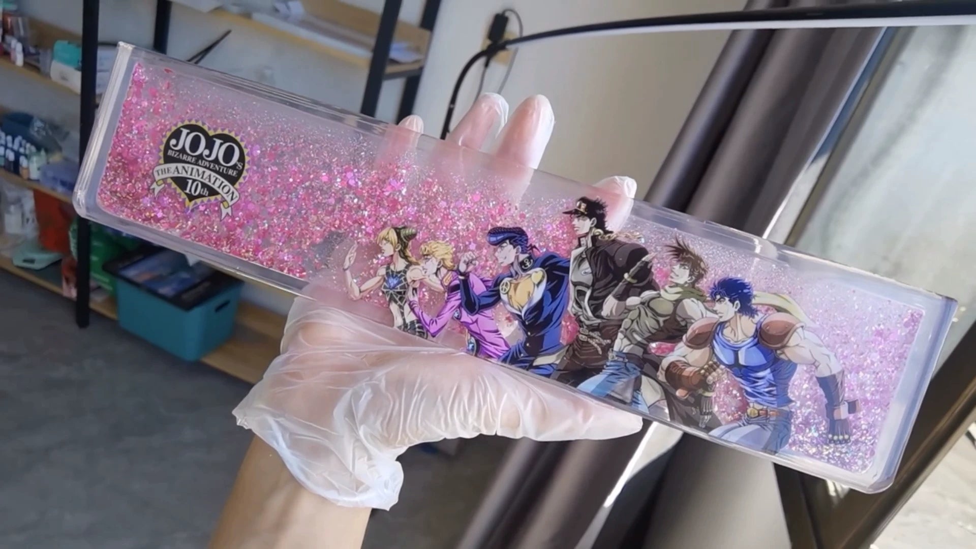 JoJo's Bizarre Adventure Themed Handmade Custom Resin Keyboard Wrist Rest - Ergonomic Gaming & Office Accessory for Comfort & Style