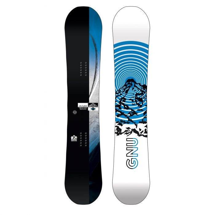 GNU 2023 GWO Snowboard for Men & Women - All-Mountain Freestyle Snowboard for Powder, Park & Pipe - Perfect for Intermediate to Advanced Riders