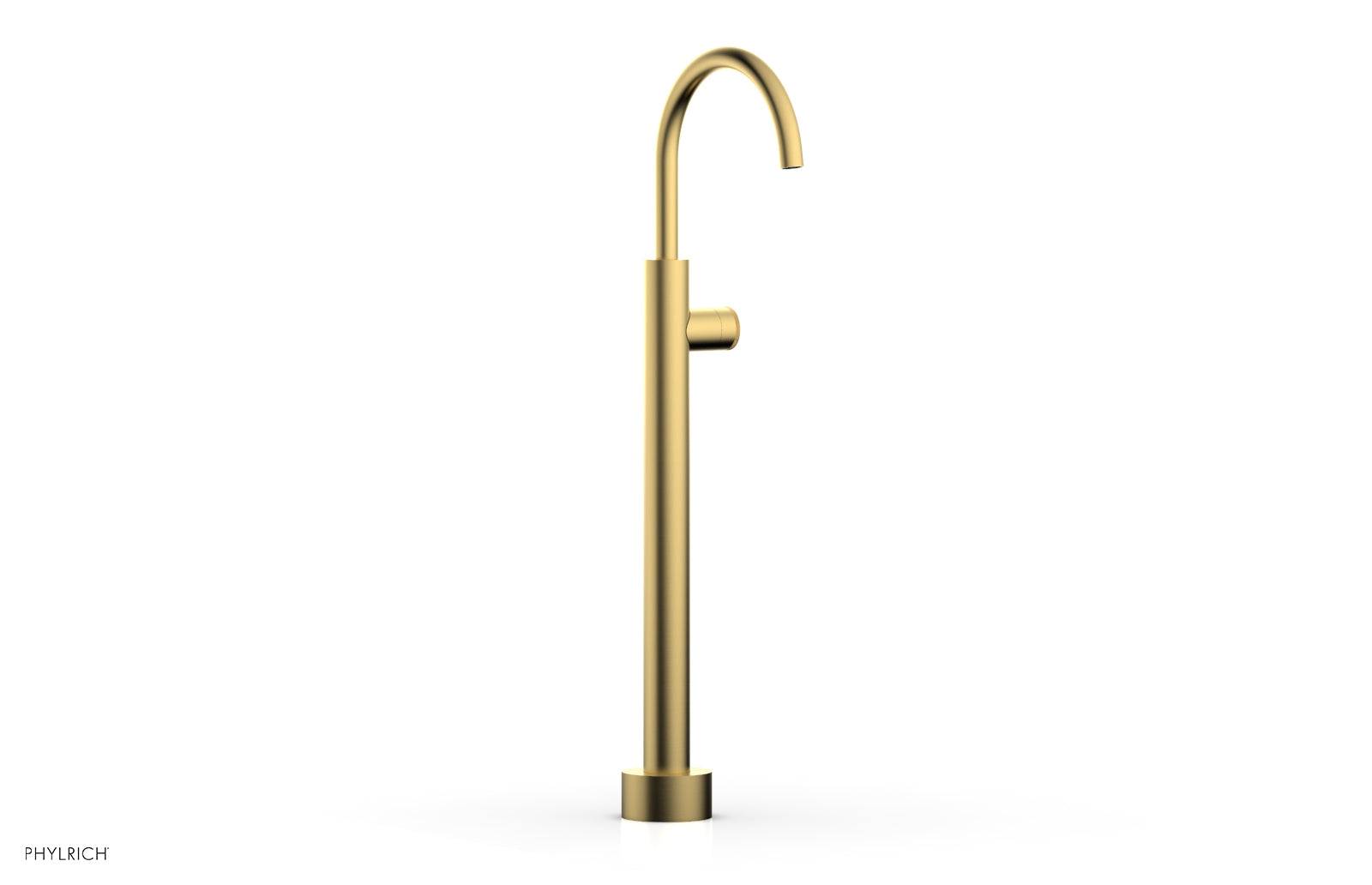 BASIC II Low Floor Mount Tub Filler with Knurled Handle - Model 230 44 04 - Perfect for Modern Bathroom Renovations and Spa-Like Shower Experiences