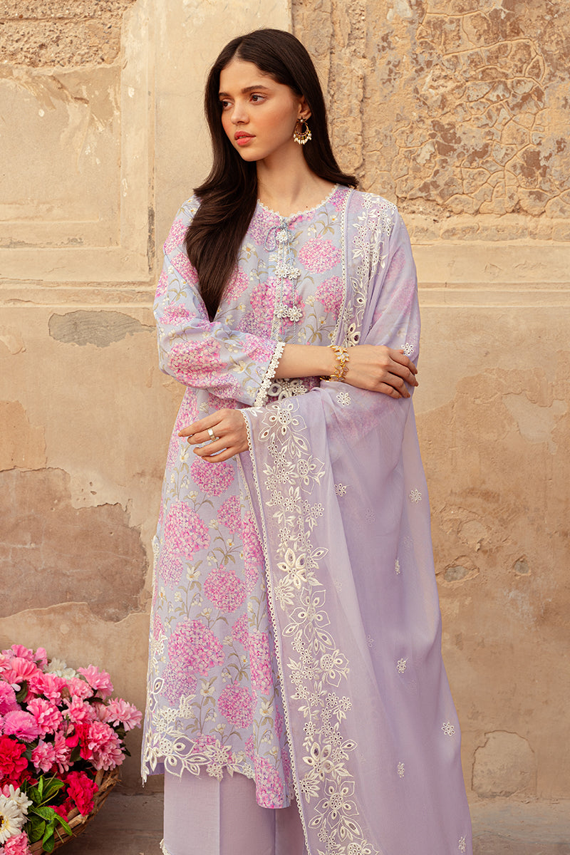 LILAC DREAM 3-Piece Lawn Printed Suit for Women | Floral Printed Cotton Outfit | Perfect for Summer Parties, Weddings & Casual Wear
