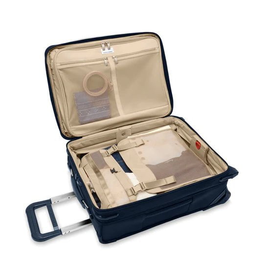 Briggs & Riley Baseline Global 2 Wheel Carry On Luggage - Lightweight Spinner Suitcase for Business Travel & Weekend Getaways | TSA Approved, Durable Expandable Cabin Baggage