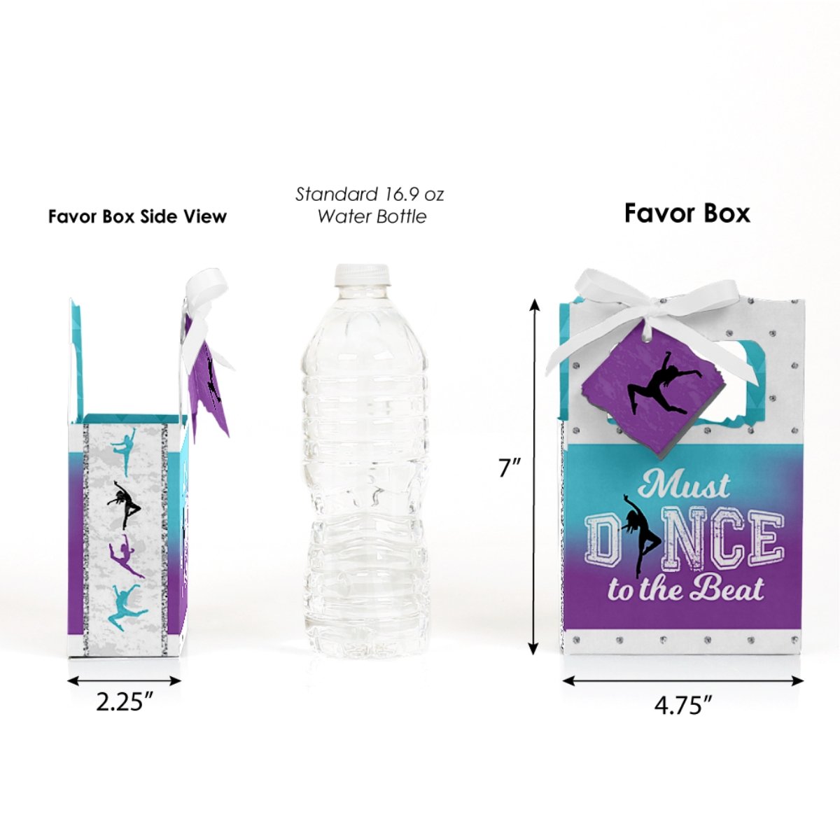 Big Dot of Happiness Must Dance to the Beat - Set of 12 Dance-Themed Birthday Party Favor Boxes for Kids' Celebrations