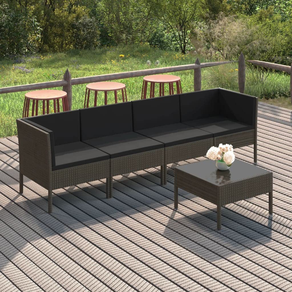 All-Weather PE Rattan Outdoor Sectional Sofa Set - Modern Patio Furniture Conversation Set with Wicker Chairs & Couch for Porch, Garden, Backyard & Lawn | Perfect for Outdoor Entertaining, Relaxation & Summer Gatherings