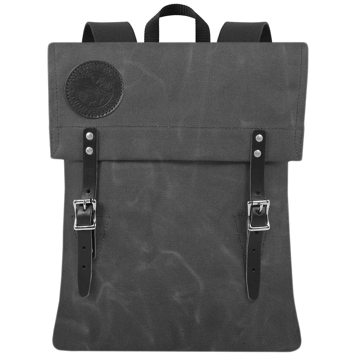Duluth Pack Scout Pack Backpack - Wax Grey Canvas Hiking Daypack for Outdoor Adventures, Camping & Travel