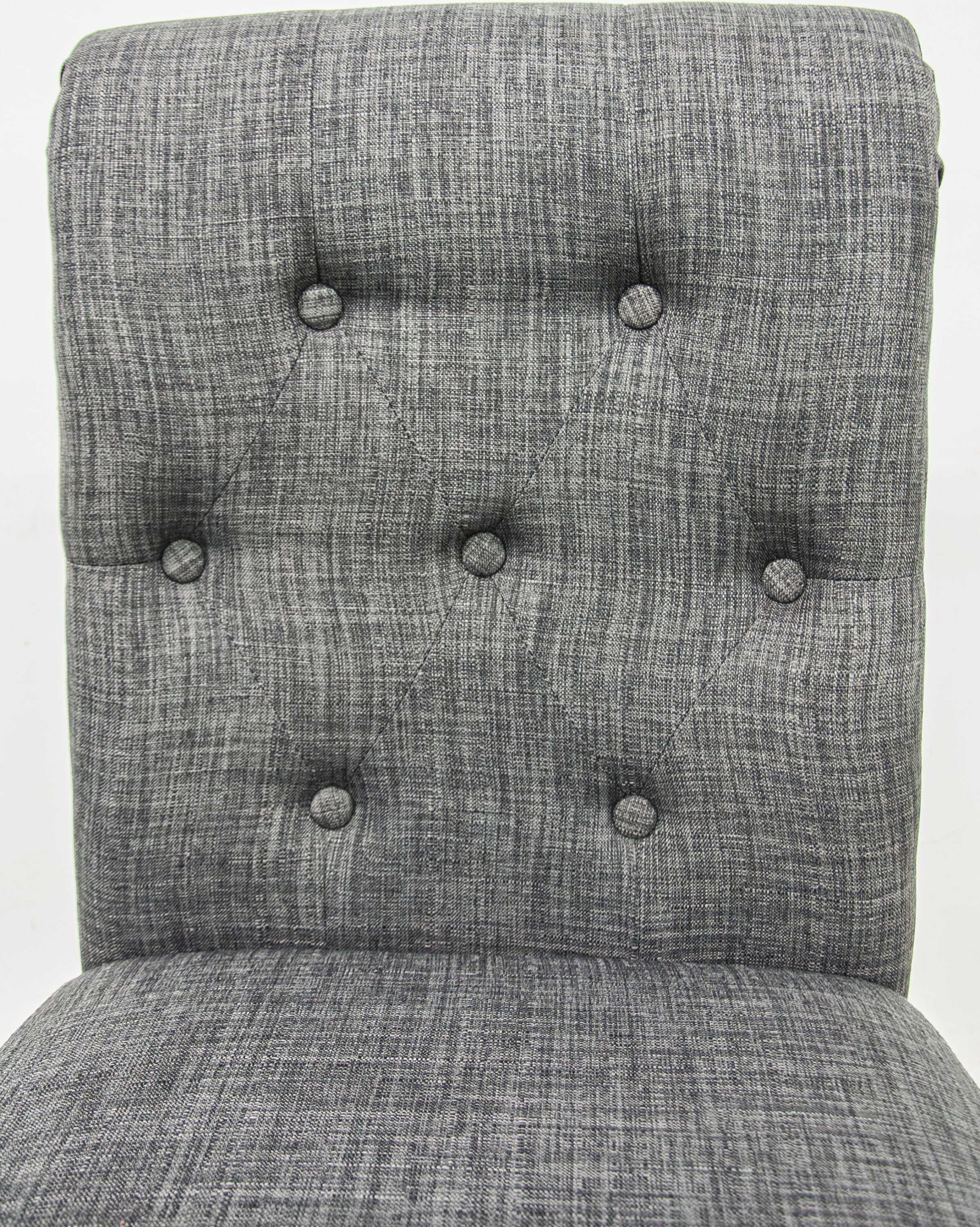 Set of 2 Charcoal Fabric Counter Height Dining Chairs with Plush Cushion & Tufted Back - Modern Kitchen Bar Stools for Breakfast Nook, Dining Room, and Small Space