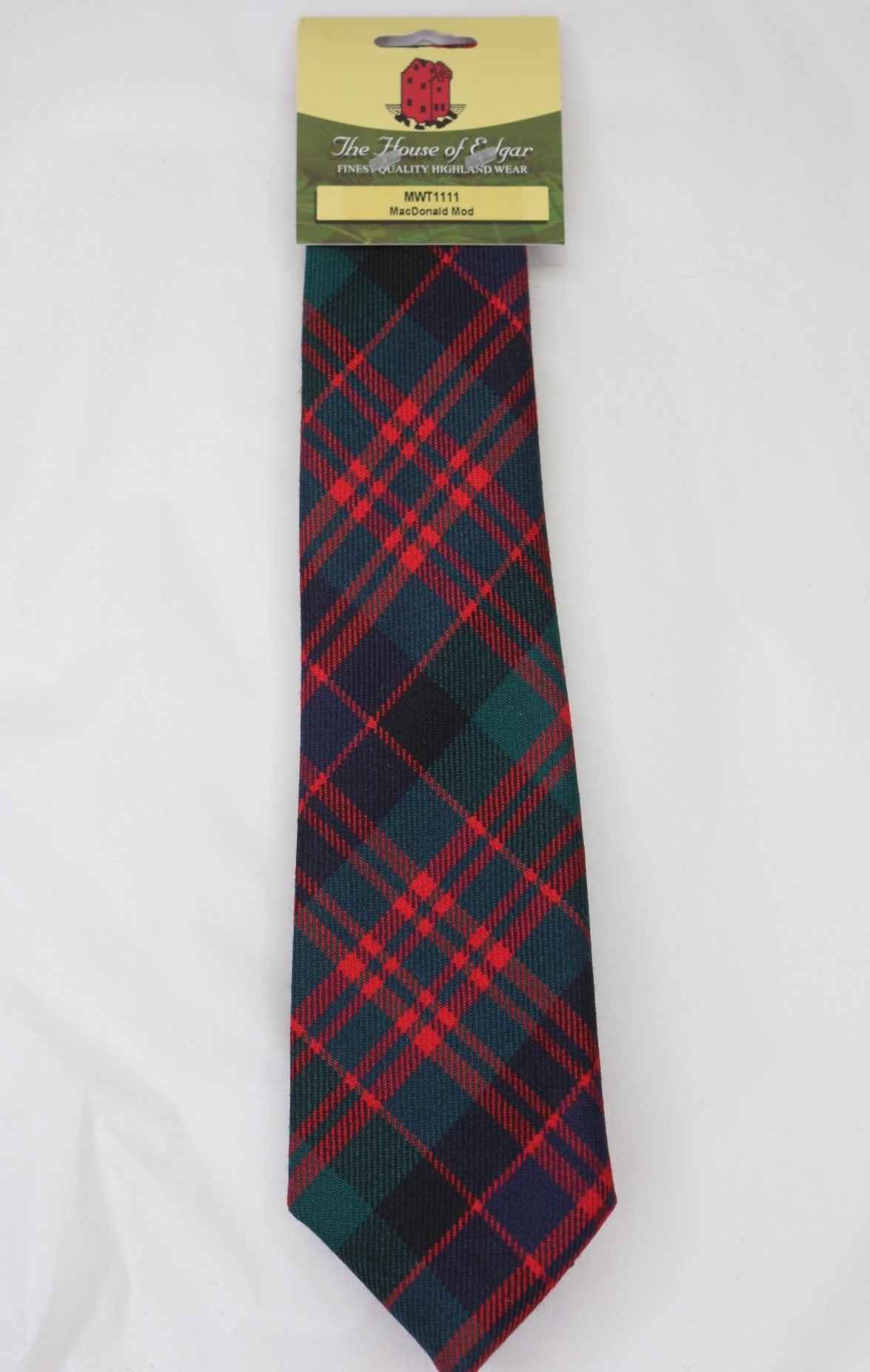 Stylish MacDonald Modern Tartan Tie for Men - Premium Silk Necktie for Business, Weddings & Formal Occasions