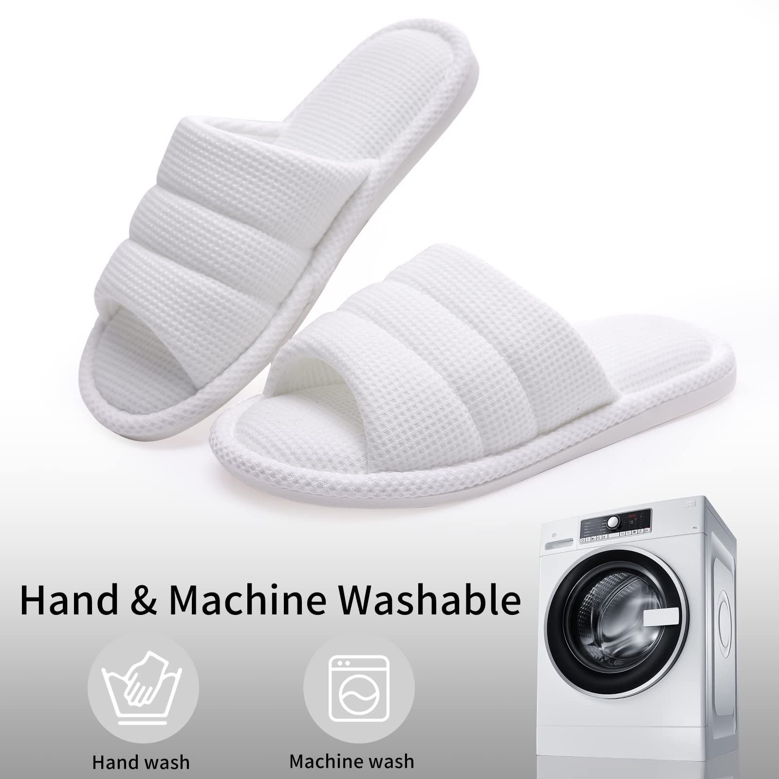 Breathable Waffle Summer Slippers for Women & Men - Open Toe House Shoes for Indoor Comfort | Perfect for Home, Spa, and Relaxation