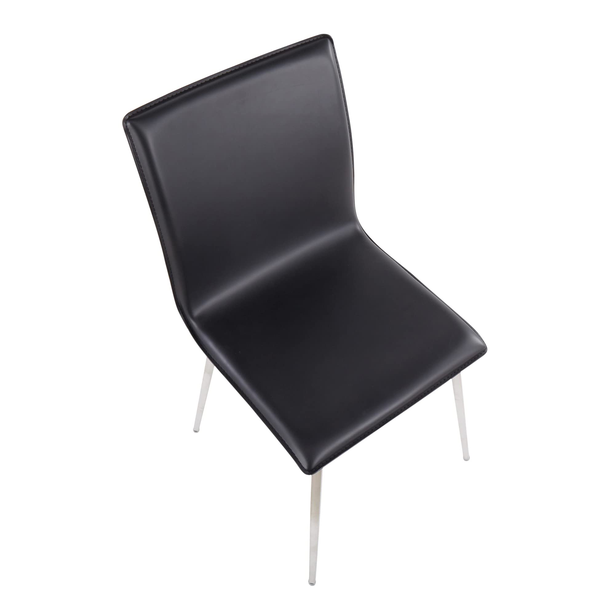 LumiSource Mason Upholstered Dining Chairs Set of 2 - Modern Kitchen & Dining Room Chairs with Comfortable Fabric Seat - Perfect for Small Spaces, Breakfast Nooks, and Contemporary Home Decor