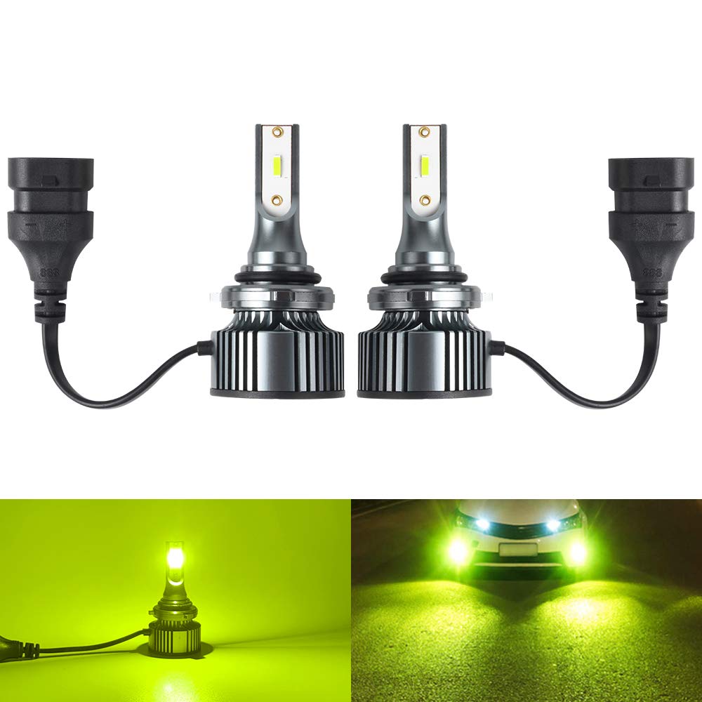 1797 LED Headlight Bulbs 9005 9006 HB3 HB4 - Super Bright 4000LM Lemon Yellow Fog Lights for Cars & Trucks - DRL, Low Beam Replacement, Plug & Play 12V/24V - Perfect for Night Driving, Off-Road Adventures & Enhanced Visibility in Foggy Conditions (Pack of 2)