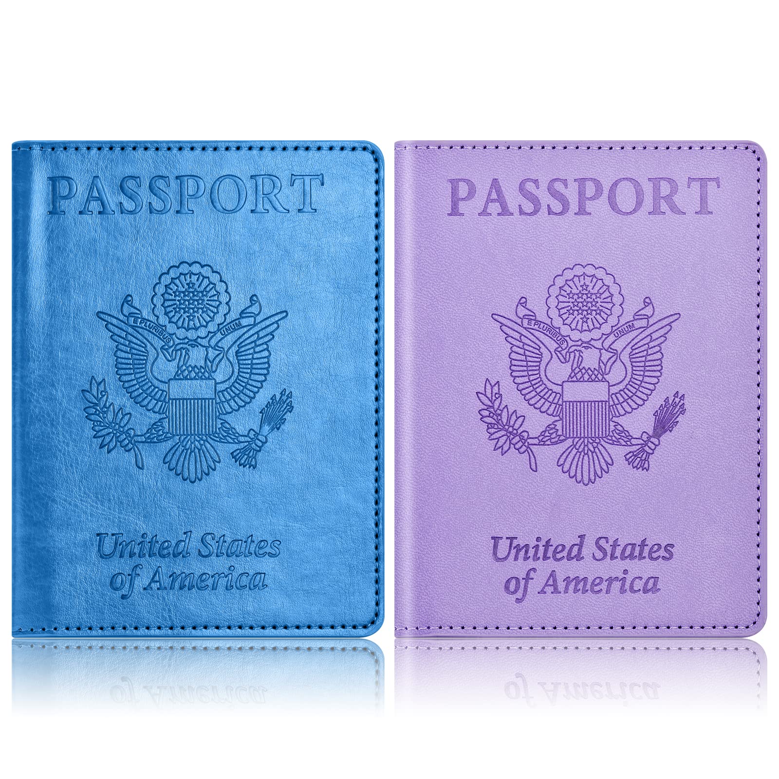 Eoehro 2-Pack RFID Blocking Passport Holder Wallet Cover - Waterproof Travel Essentials for Women & Men - Perfect for Airplane, Cruise, and International Trips