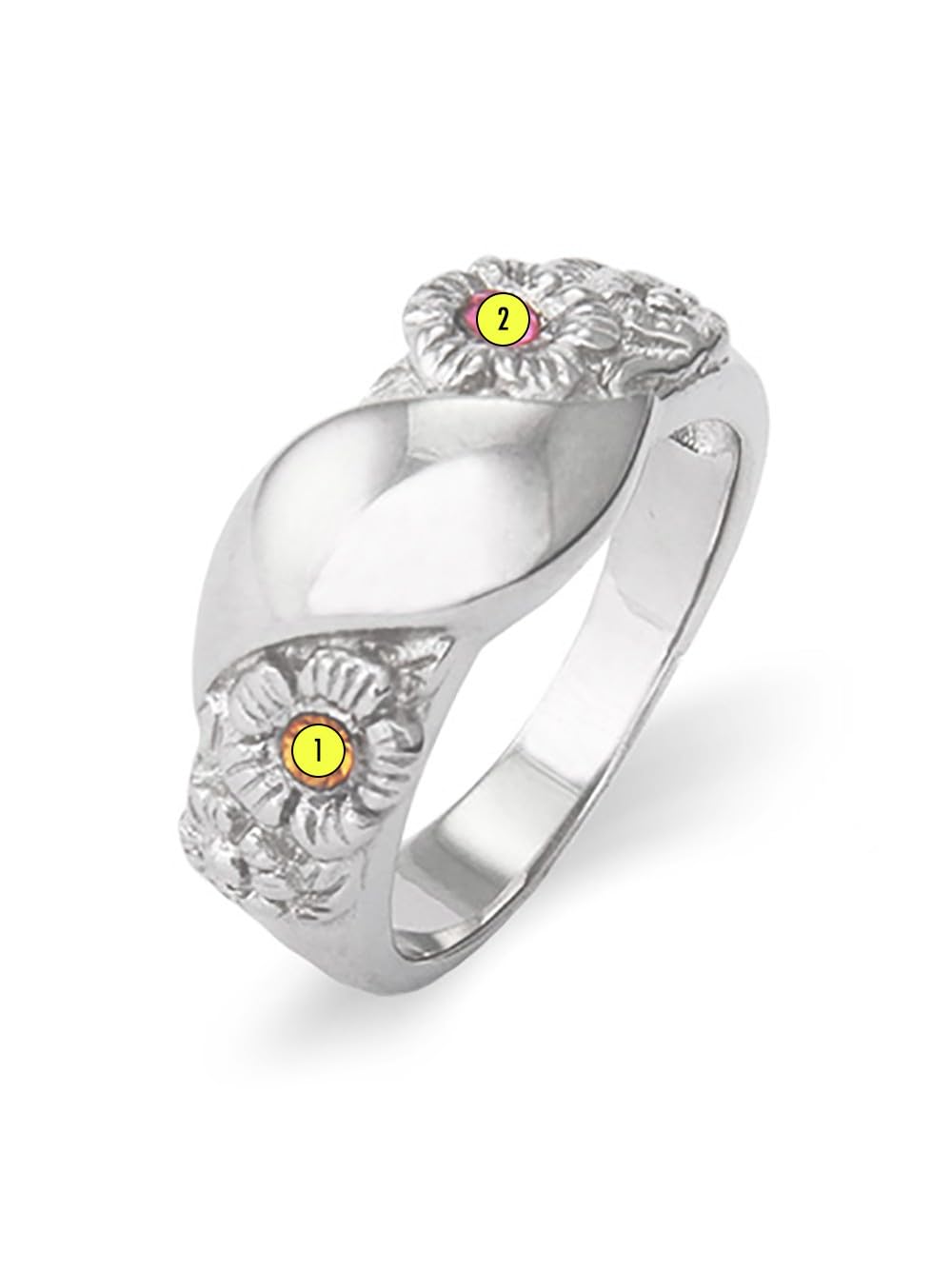 Custom 2 Stone Initial Birthstone Ring for Women - Personalized Name Letter Ring with Birthstones - Perfect Gift for Mom, Wife, Daughter - Ideal for Mother's Day, Birthday, Anniversary & Special Occasions