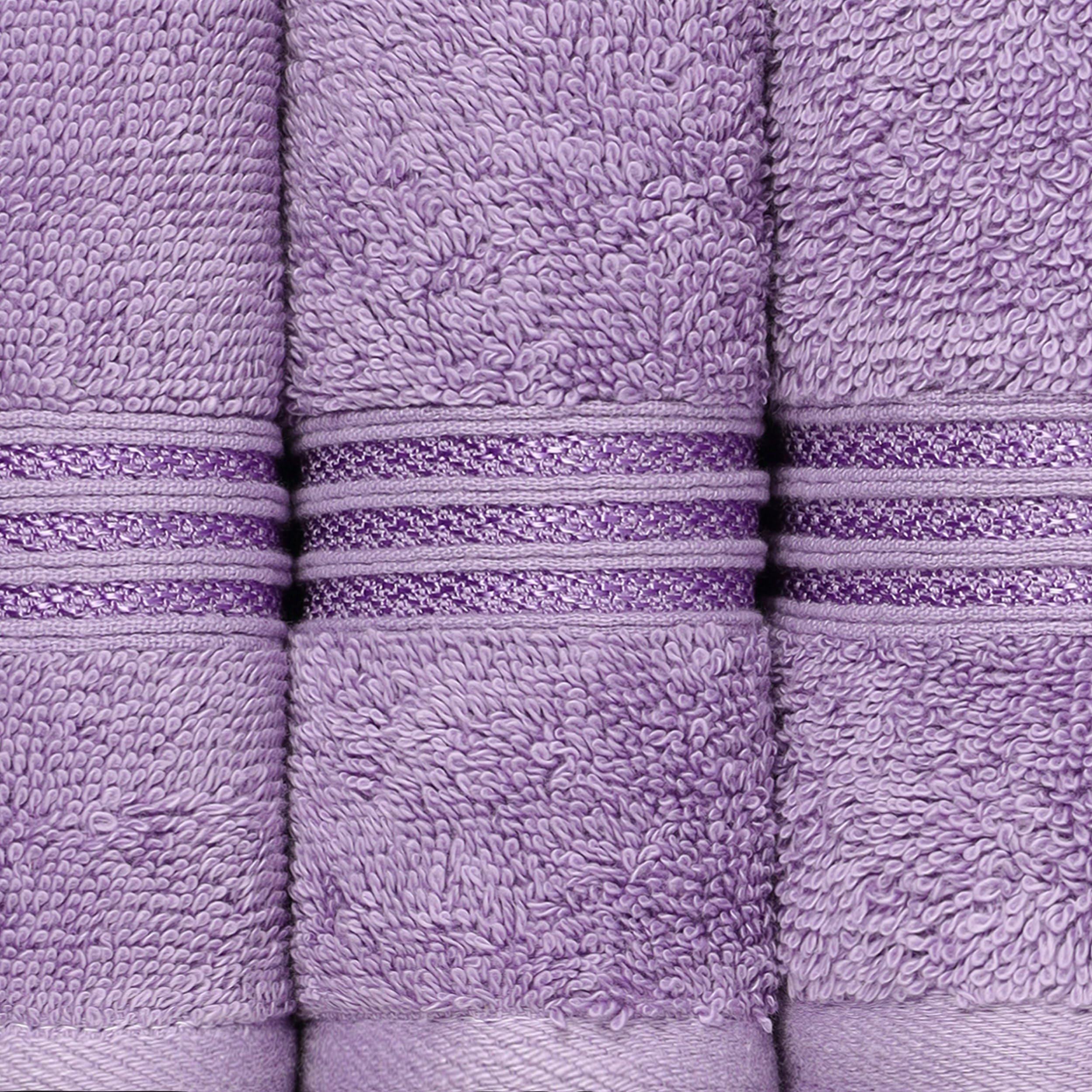 Premium 8-Piece Egyptian Cotton Towel Set - Ultra Soft & Absorbent Bath, Hand & Face Towels for Home, Master Bathroom & Spa - Includes 2 Bath, 2 Hand, 4 Washcloths - Quick Dry Luxury Towels in Royal Purple - Perfect for Everyday Use, Guest Bathrooms & Hotel-Style Decor