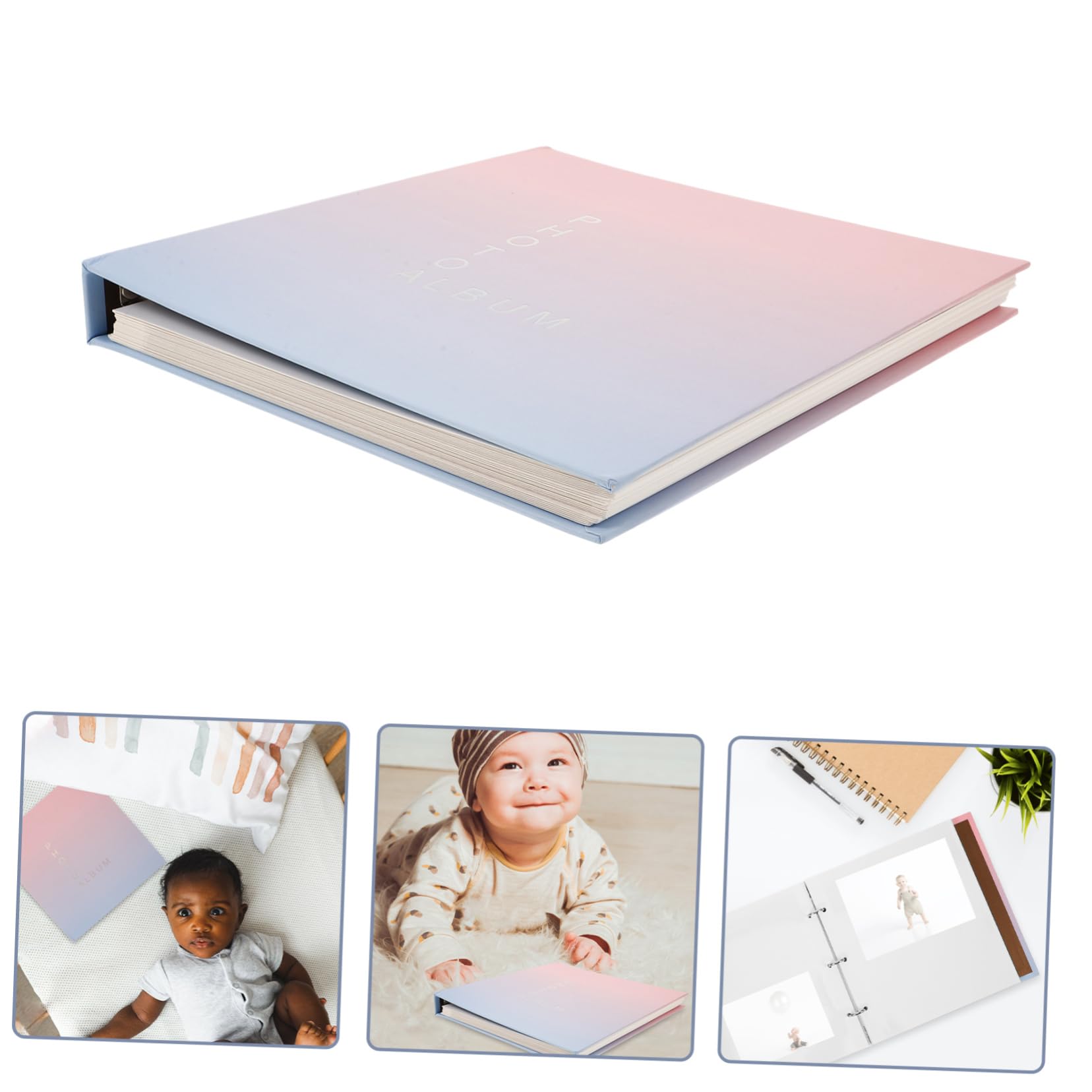 NUOBESTY Premium Scrapbook Photo Album - Memory Book for Baby Boy, Wedding, Family Photos - Acid-Free Archival Quality Paper for Lasting Keepsakes | Perfect for Baby Shower Gifts, Anniversary Presents & Family Memory Preservation